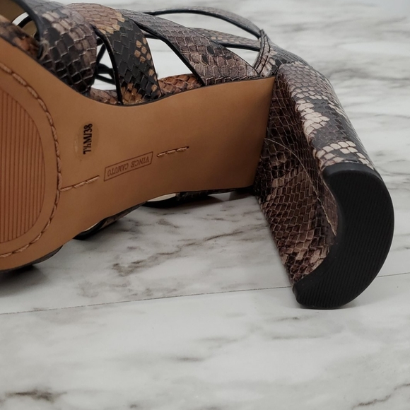 Vince Camuto Snake Skin Retro Python Heels - Picture 7 of 9